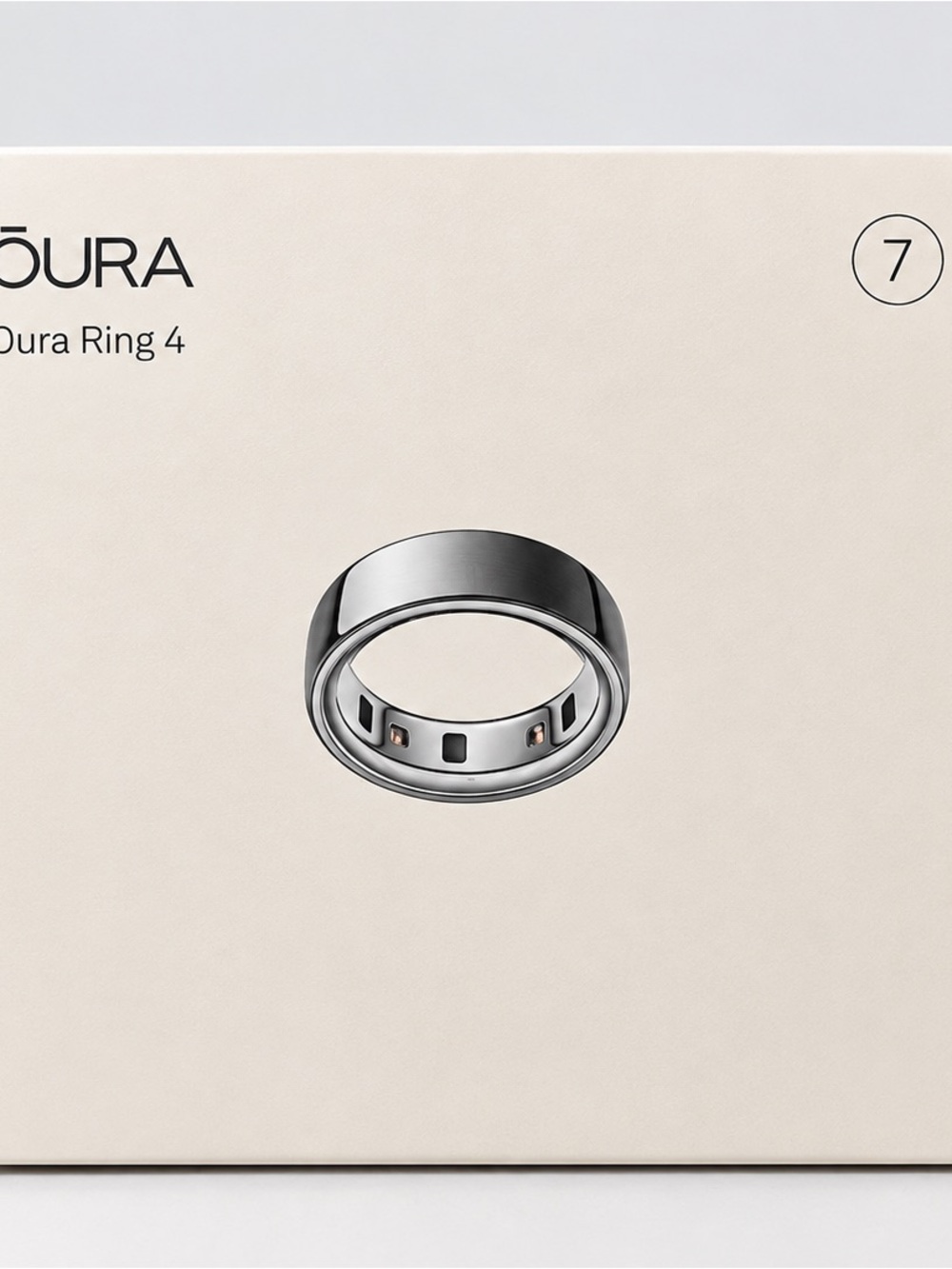 Oura Ring 4 size 7 Smart Ring - Silver Stainless